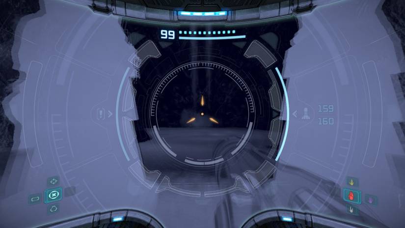 Samus uses X-Ray vision and sees that the walls can be knocked down.