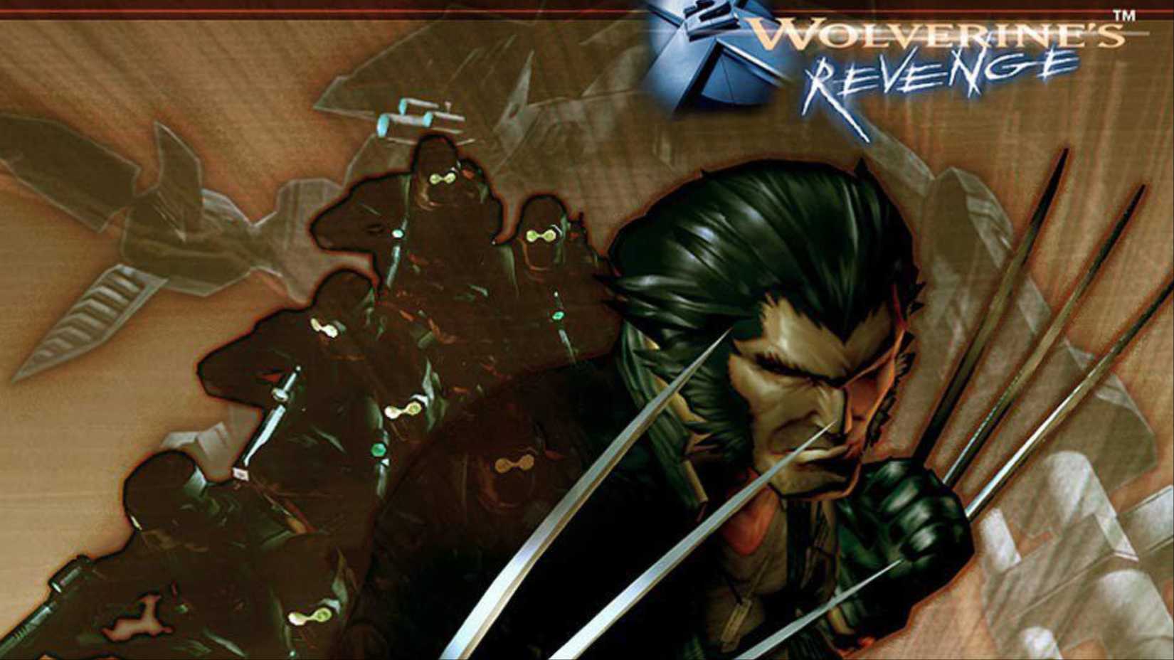 Wolverine with his claws out and soldiers behind him in Wolverine's Revenge.